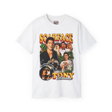 Load image into Gallery viewer, Scarface Vintage 90s Graphic T-Shirt Tony Montana Classic Bootleg USA Classic Great Gift for Retro Crime Movie Lovers