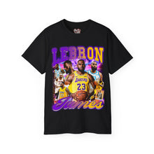 Load image into Gallery viewer, LeBron James 90s Bootleg Style Rap Shirt for Los Angeles Basketball fan Classic Vintage Style Graphic T-Shirt Tee for Men Women Gold Jersey
