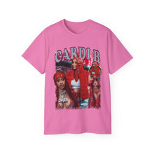 Load image into Gallery viewer, Cardi B T Shirt, Vintage T-Shirt, Rapper Homage Graphic Unisex T-Shirt, Cardi B Retro 90&#39;s Fans Gift for Rapper Fan Tee, Vintage Bootleg
