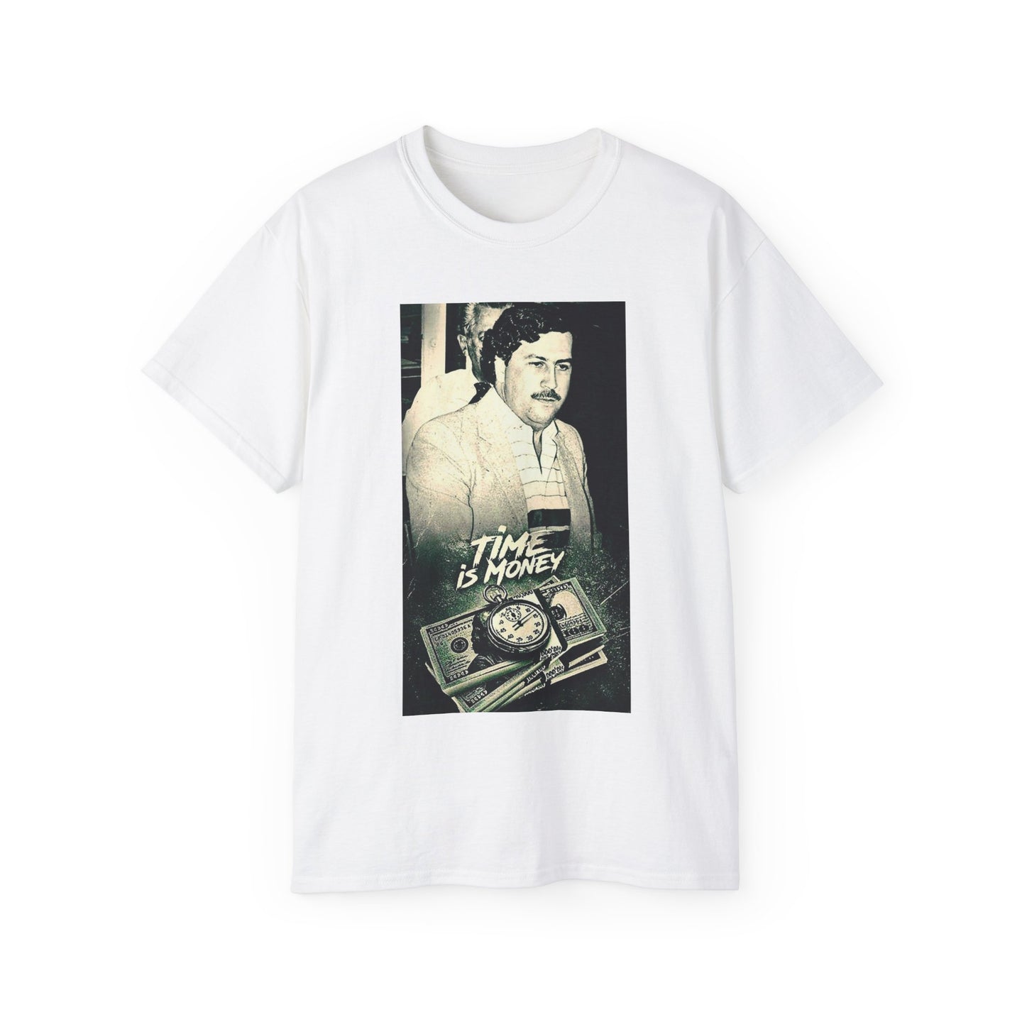 Escobar Time is Money Retro Pablo Escobar Bootleg Vintage Colombia Medellin Y2K Tee, Plata o Plomo Gift for Her Him T-shirt