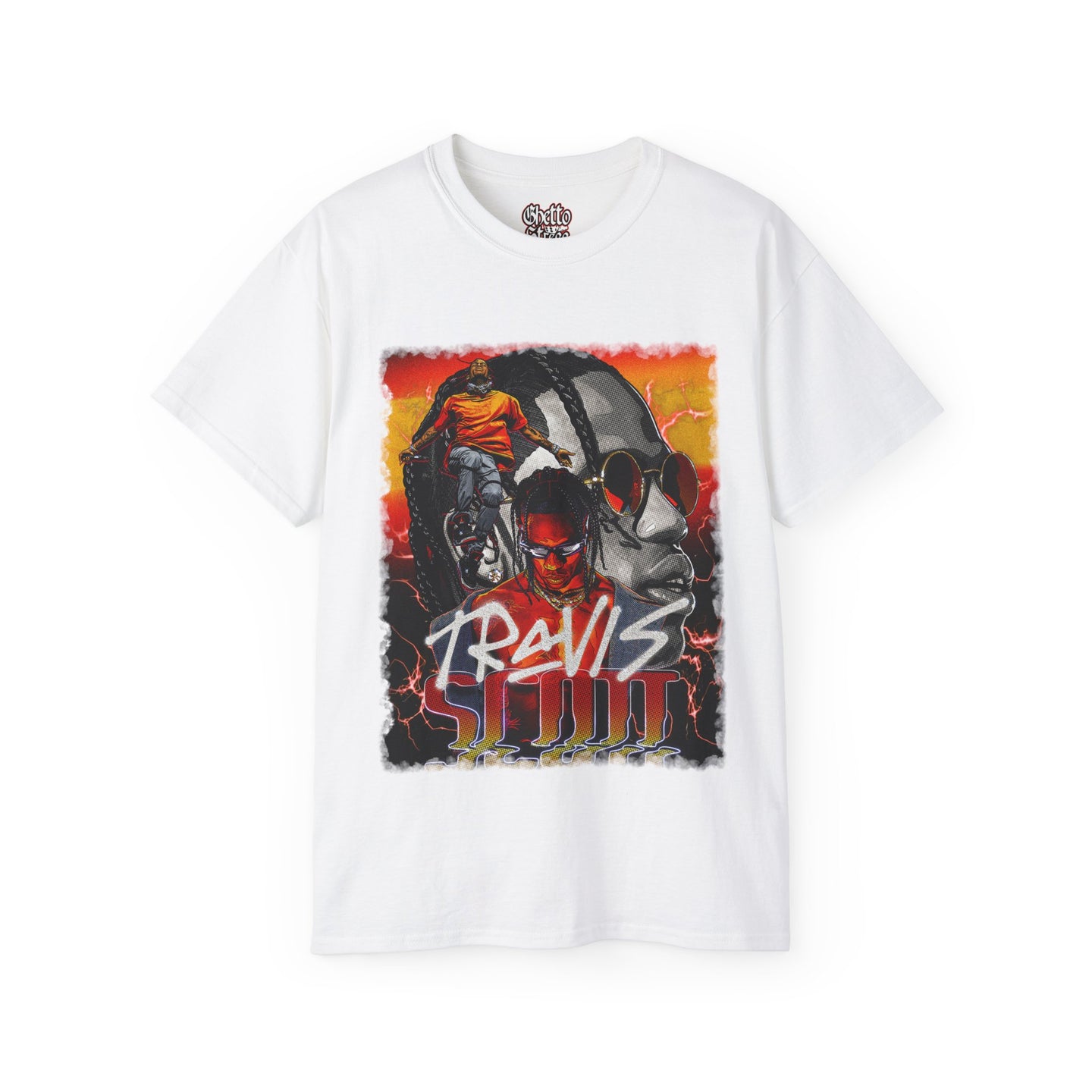 Retro Travis Scott la Flame, Travis Scott Cactus Jack Tee, Bootleg Retro 90s Fans Shirt, Hip Hop Gift for Her Him, Friends Unisex T-shirt